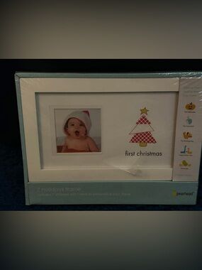 Pearhead White Baby Frame with Red Tree Accents interchangeable